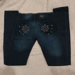 Rojo Romance high waist butt lifting jeans